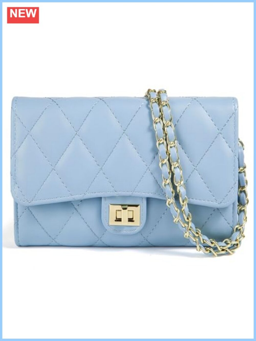 Small PU Leather Crossbody Bag Chain Strap Phone Purse